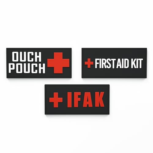 Patch Force - IFAK Rubber Patch für Bundeswehr, Polizei und Feuerwehr - Für taktische Rucksäcke, medizinische Taschen, Erste-Hilfe-Kits, First Aid Kit - 7 cm x 3cm