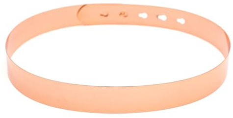 WRYXPL 85cm Rose Or Slim Miroir en métal Miroir en métal Ceinture, Miroir des chaînes métalliques Ceinture pour Robes, Accessoire de Taille de Mode pour Femmes, Style Chic