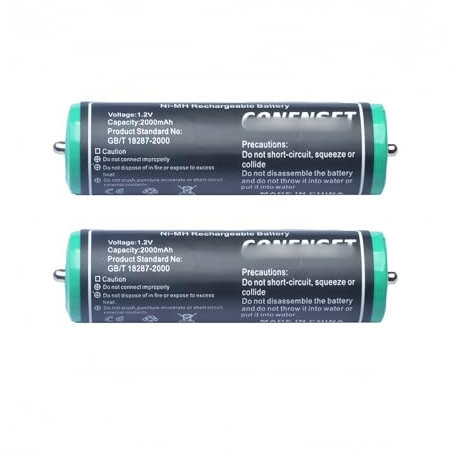 SHGTCOAP 2 PCS 2000 MAh Ni-MH Batterie Compatible for Braun Series 1, Series 3, Rasoirs Smart Control, Tondeuses À Cheveux