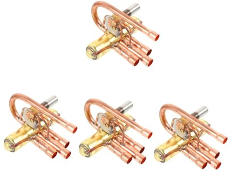 Cabilock 4 Pièces Valve Quatre Voies Réversible pour Climatisation Conception Durable et Flexible Compatible de Climatisation Régulation Du Flux Facile et