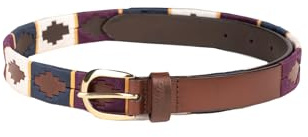 Rydale Leather Polo Belt Unisex Trouser Belt Mens, Ladies Equestrian Country Embroidered Accessory