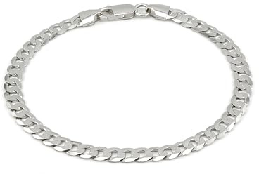 Palmera Herren Armband 925 Sterlingsilber – Massives Silberarmband für breite Handgelenke - 21,3 cm Länge