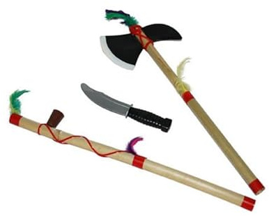 LP Divertissements Set Indien, Tomahawk, Calumet & Couteau - Accessoire de déguisement