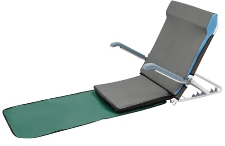 MELAQULY Hebebett Rückenlehne, 20°-75° Verstellbar Rückenstütze Bett 5 Neigungsstufe, 57x67cm Ergonomisch Bett- und Rückenstütze für ältere Menschen (Braun)