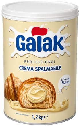Galak Professional Crema Spalmabile con Cioccolato Bianco 1,2 kg – Crema Dolce per Farcitura, Decorazione, Gelateria, Pasticceria e Bar – Formato Professionale