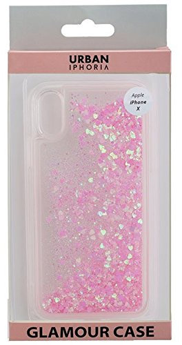 Peter Jäckel 16382 Handy Tasche 14,7 cm (5,8 Zoll) Folio schwarz, rosa - Handyhüllen (Folie, Apple, iPhone X, 14,7 cm (5,8 Zoll), schwarz, pink)