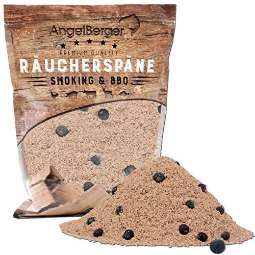 Angel-Berger Räuchermehl Räucherspäne Deluxe Verschiedene Sorten (500g, Buche Wacholder)
