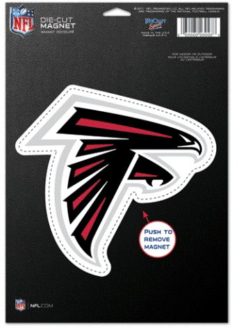 NFL Atlanta Falcons 83699010 Die Cut Logo Magnet, Small, Black by WinCraft