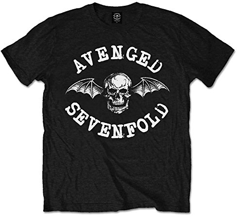 Avenged Sevenfold Men's Classic Deathbat Short Sleeve T-Shirt, Black, Large