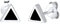 Elli Ohrringe Damen Dreieck Geo Basic Trend Emaille in 925 Sterling Silber