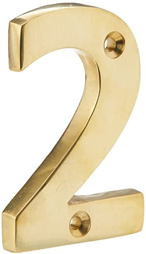From the Anvil 83712 Numeral 2 - Polished Brass