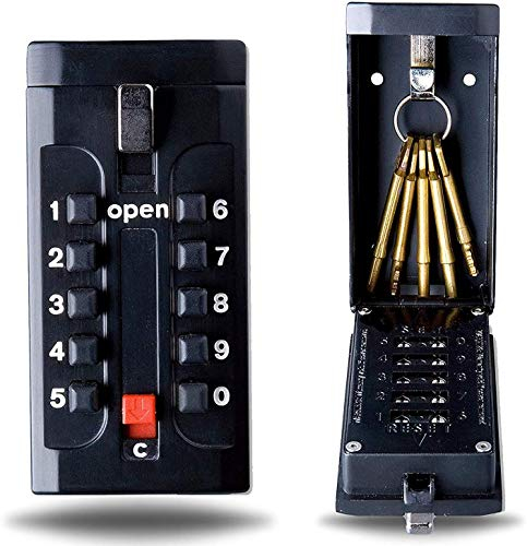 Defender Push Button Key Safe - Wall Mounted Safe Outdoor Key Box - Waterproof Wall Mount Key Lock Box - Free Fixing Kit - Key Cabinet
