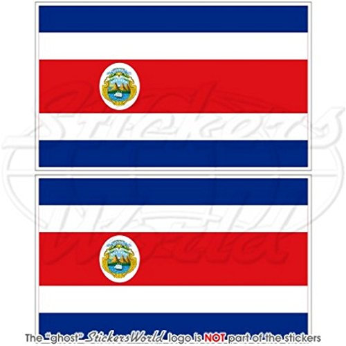 Costa Rica State Flagge, Central America 10,2 cm (100 mm) Bumper Sticker, Aufkleber Vinyl X2