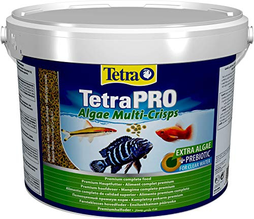 Tetra Pro Algae Multi-Crisps - Premium Fischfutter mit Algenkonzentrat für erhöhte Widerstandskraft, 10 L Eimer