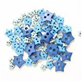 Blue Star Mini Buttons
