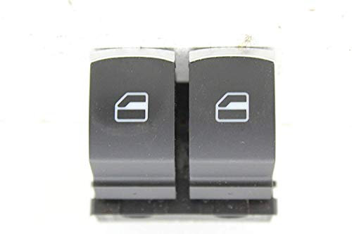 Volkswagen 5K3959857BXSH Fensterheberschalter Alu Chrom Fahrertür Schalter 2-Fach