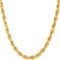 LIFETIME JEWELRY 6mm Rope Chain Necklace for Women and Men 24k Real Gold Plated, 22, Gold Plated, No Gemstone