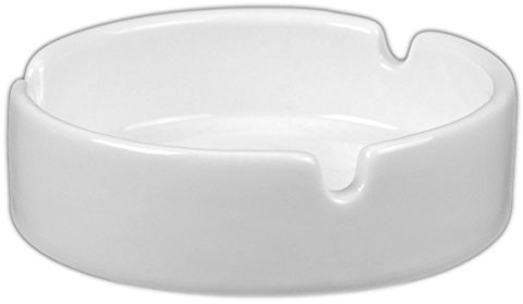 Holst Porzellan AB 926 Aschenbecher Stapelaschenbecher, Klassik rund, weiß, 10,0 x 3,5 cm, 6 Einheiten