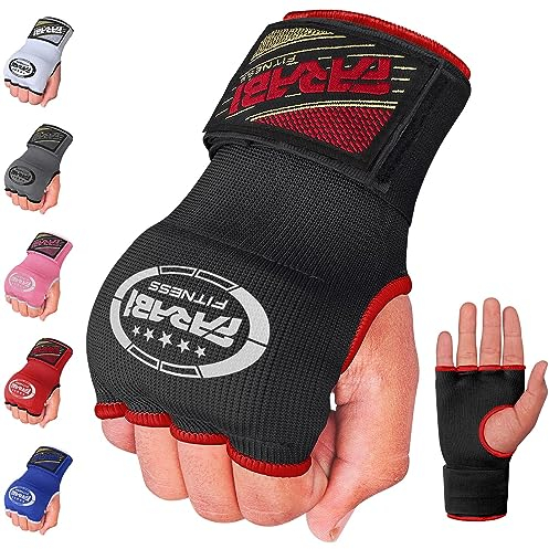 Farabi Sports sottoguanti boxe Adulti Inner Hand Wraps Uomini e donne fasce boxe Allenamento MMA Muay Thai sottoguanti (Nero, L/XL)