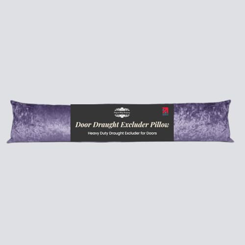 Original Sleep Company Door Draught Excluder Pillow Luxury Crushed Velvet Draft Sausage for Door Wind Stopper Draft Excluder for Doors Home Improvement Accessories 85cm x 20cm (33 x 8) Grape Purple