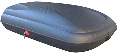Dachbox VDPBA320 320Ltr carbonlook abschließbar + Alu Dachträger RB003 kompatibel mit Opel Zafira III (Tourer) (5Türer) ab 2011