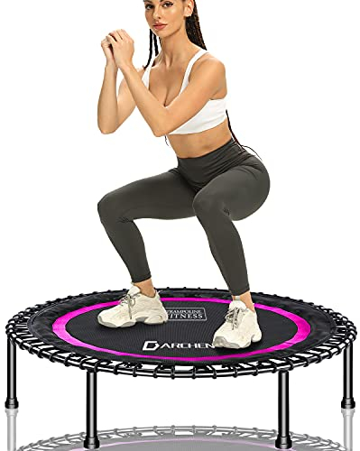 Darchen Mini-Trampolin für Erwachsene, 200 kg, für den Innenbereich, kleines Rebounder-Übungstrampolin für Workout, Fitness, für leises und sicher gepolstertes Sprungen, 100 cm