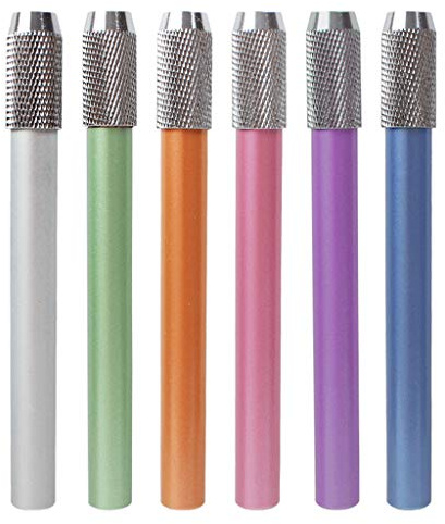 Lot de 6 rallonges de crayon en aluminium - Multicolore - 105 mm