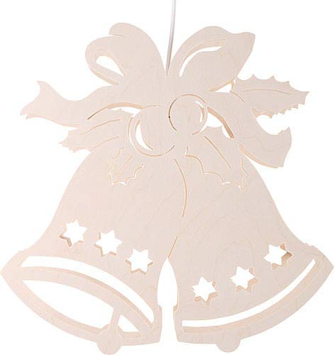 Kunstgewerbe Taulin Fensterbild Glocke mit Schleife - 32 cm