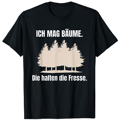 Ich hasse Menschen und bin introvertiert - Misanthrop Spruch ich mag Bäume - Lustig & Sarkastisch Zitat T-Shirt (Schwarz, S)