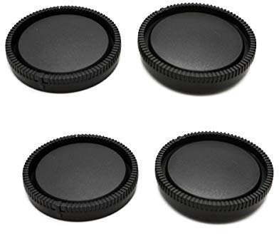 Front Body Cap + Rear Lens Cap Cover Compatible for Sony E-Mount fit A7RIV A7RIII A7RII A7III A7C A7S A6600 A6500 A6300 A5100 Camera (2 Pack)