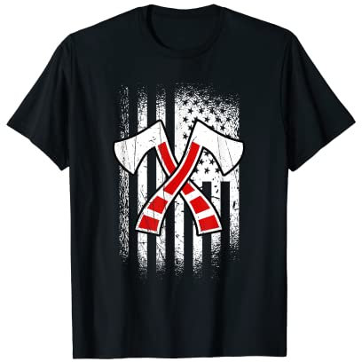 Vintage Axe Throwing Hatchet Distressed American Flag T-Shirt