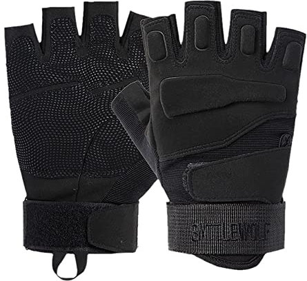 Outdoor Taktische Handschuhe Männer & Frauen Halbfinger Militär Jagd Armee Arbeitsausrüstung Produkte Cs Go Camo Armee Zubehör Waren TaktikHandschuhe Für Männer Frauen schwarz XL