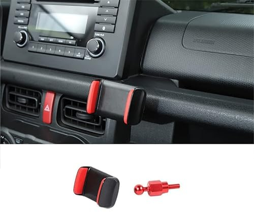 HLMNAKE Handyhalterung Auto für Suzuki Jimny JB64 JB74 2019-2024, Aluminium und ABS, 360° Drehbar, für 4-7 Zoll Handys iPhone, Galaxy, Mate usw. (Stil 1)