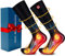 G Beheizte Socken Männer Frauen Batteriesocken wiederaufladbare elektrische Socken,batteriebetriebene Akku Beheizte Socken,Winter Heizsocken Batteriesocke Skifahren Radfahren Jagd Fußwärmer,Schwarz M
