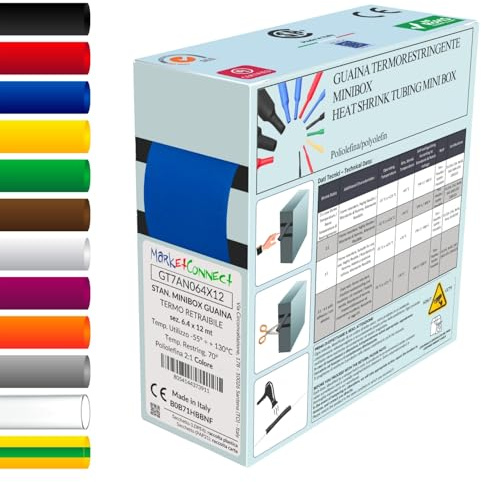 MarketConnect® Guaina Termorestringente Ø 1,2 mm, L 15mt • BLU • MINIBOX 2:1 STANDARD