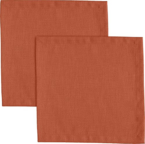Erwin Müller Serviette, Stoffserviette 2er-Pack Uni, Madrid Terra Größe 40x40 cm - angenehme, weich fließende Qualität, mit hochwirksamer Fleckschutzausrüstung, bügelleicht