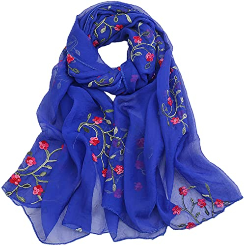 prinfantasy Frauen Schal Tuch Scarf Geschenk für Frauen Schal Damen Stola für Abendkleid Tuch aus Wildseide im zarten Tücher Halstücher Schals Damen Halstuch M1706006