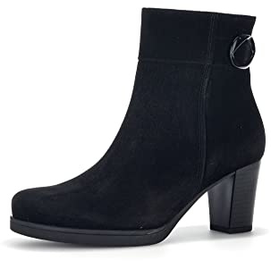 Gabor Damen Ankle Boots, Frauen Stiefeletten,Moderate Mehrweite (G),uebergangsschuhe,uebergangsstiefel,Bootee,schwarz(Micro/Uni),40 EU / 6.5 UK
