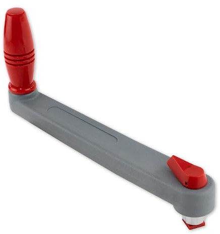 MARINEO Winschkurbel Winch Winchkurbel - Kurbel mit Arretierung, grau rot (20 cm Grifflänge)