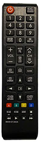 Aurabeam Ersatz Fernbedienung BN59-01303A für Samsung NU7093 NU7172 NU7172U UE55NU7093 UE55NU7172U E450A1W ED65E ED75E KS9090T L22D390EW L24D390EW LA19D400E1M LA2 (Nachbau BN59-01303A TM1240A)