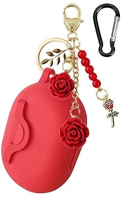 Niedliche Hülle für Beats Studio Buds/Studio Buds + Silikon-Schutzhülle 2021/2023, [sicheres Schloss] Cool Kawaii Frauen Mädchen Teenager mit Schlüsselanhänger für New Beats Studio EarBuds + Hülle