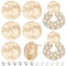 BENECREAT 12 Pieza de Accesorios para Aretes Redondos de Latón Chapado En Oro Real de 18 Quilates, Accesorios para Aretes Martillados de 15 mm con 30 Tuercas para Pendientes de Bricolaje