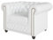S-Style Möbel George Chesterfield-Sessel Für Wohnzimmer Loungesessel Aus Veganem Leder Clubsessel Relaxsessel Lesesessel Möbel Sofa Sessel & Stühle für Lounge Weiß 94 x 86 x 72 cm