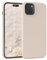 EAZY CASE - Custodia in silicone per iPhone 15 Plus Custodia morbida protettiva con protezione della fotocamera Protezione sottile Premium Cover TPU Telefono Bumper in Beige