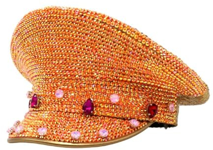 BANAN Funkelnder Kapitän Hut Kristall Pailletten Hut Für Junggesellinnenabschied Kapitän Hut Für Schauspieler Schauspielerin Geburtstag Geschenk Kapitän Hut Für Frauen