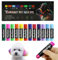 Holdes Teinture pour Cheveux de Chien | Stylo de Vernis à Ongles Lavable pour Chien 12 Couleurs - Stylo de Vernis à Ongles pour Chien, Peinture de Fourrure pour Animaux de Compagnie pour différents