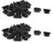 Plawee 50 Pcs Anti-poussiere Noir Couverture de Dock Souple en Plastique Micro-USB Port Prise D'Ecouteur
