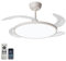ZOMLBOF Grande Ventilador De Techo Con Luz Con Mando A Distancia, Inteligente Regulable Dormitorio Ventilador Techo Con Luz Reversible 6 Velocidades Silencioso Lampara Ventilador Sala, Blanco 36IN