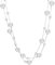 Aleasha Lange Perlenkette Damen Mehrlagige Weiße Perle Halskette 3 reihige Silber Schmuck