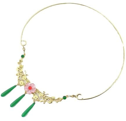 JUSONGKWCP Tagebücher Apothekerin Halskette Anime Figur Maomao Cosplay Necklace Accessories Grüne Edelstein Anhänger Jewelry